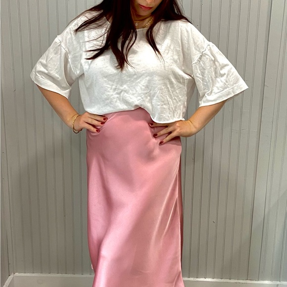 Pink Midi Slip skirt - Picture 6 of 6